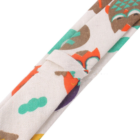 Corbata Estampada Algodón y Lino Animales y Plantas - Versión Angosta 6cm - Image 25