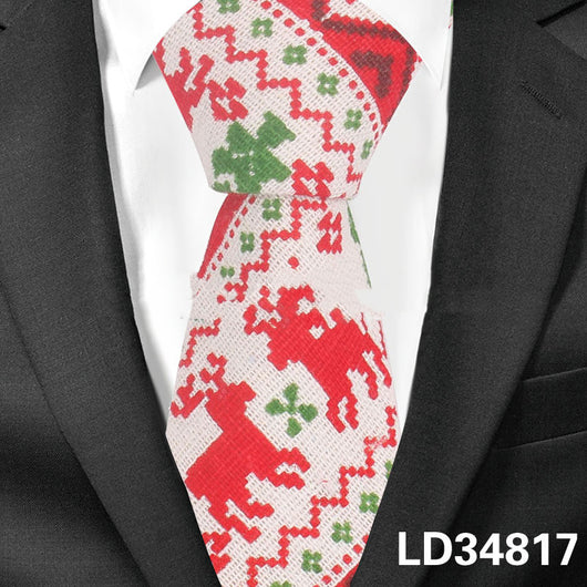 Corbata Estampada Algodón y Lino Animales y Plantas - Versión Angosta 6cm - Image 13