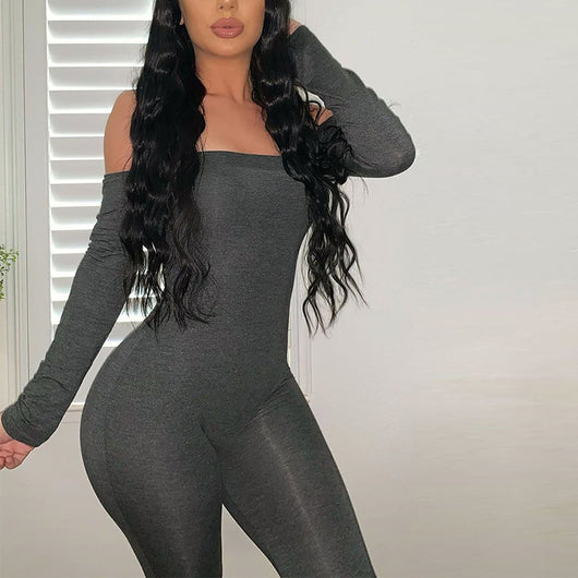 Enterizo Elegante Asimétrico con Manga Corta - Pantalón Ajustado Sexy