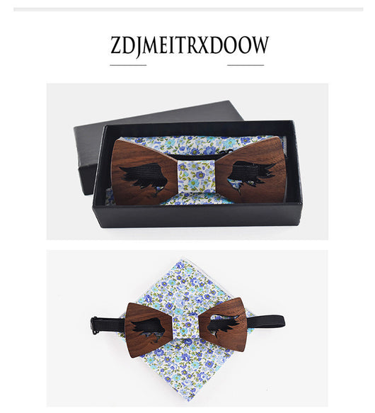 Pajarita de Madera y Pañuelo de Seda para Traje Casual y Eventos - Image 9