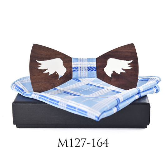 Pajarita de Madera y Pañuelo de Seda para Traje Casual y Eventos - Image 14