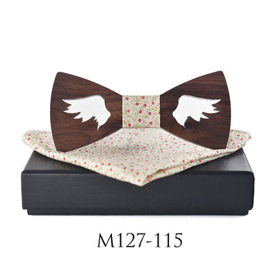 Pajarita de Madera y Pañuelo de Seda para Traje Casual y Eventos - Image 11