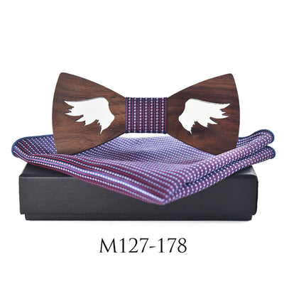 Pajarita de Madera y Pañuelo de Seda para Traje Casual y Eventos - Image 6