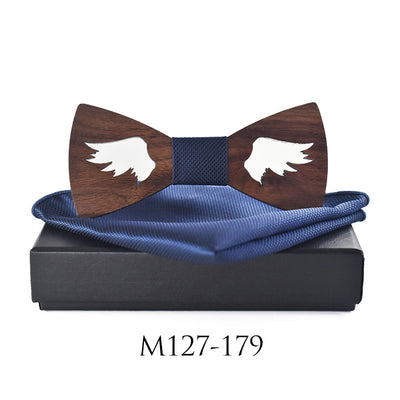 Pajarita de Madera y Pañuelo de Seda para Traje Casual y Eventos - Image 7