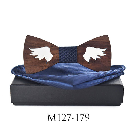Pajarita de Madera y Pañuelo de Seda para Traje Casual y Eventos - Image 7