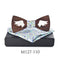 Wooden Bow Tie and Silk Pocket Square for Casual Outfits and Events