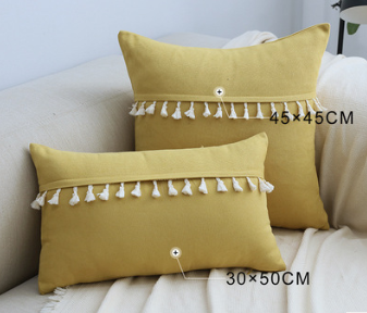 Funda de Cojín Flanela con Borlas de Encaje para Sofá y Hogar - Image 6