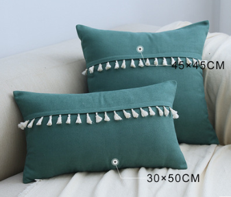 Funda de Cojín Flanela con Borlas de Encaje para Sofá y Hogar - Image 9