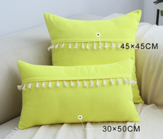 Funda de Cojín Flanela con Borlas de Encaje para Sofá y Hogar - Image 10