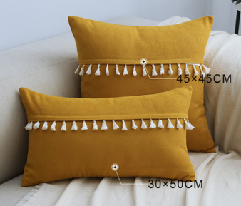 Funda de Cojín Flanela con Borlas de Encaje para Sofá y Hogar - Image 11