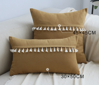 Funda de Cojín Flanela con Borlas de Encaje para Sofá y Hogar - Image 12