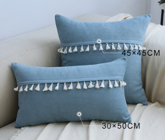 Funda de Cojín Flanela con Borlas de Encaje para Sofá y Hogar - Image 13