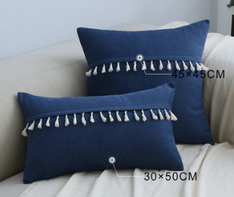 Funda de Cojín Flanela con Borlas de Encaje para Sofá y Hogar - Image 14