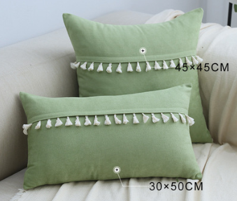Funda de Cojín Flanela con Borlas de Encaje para Sofá y Hogar - Image 8