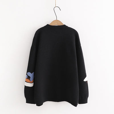 Suéter Tejido Coreano Suelto para Adolescentes - Otoño e Invierno - Image 9
