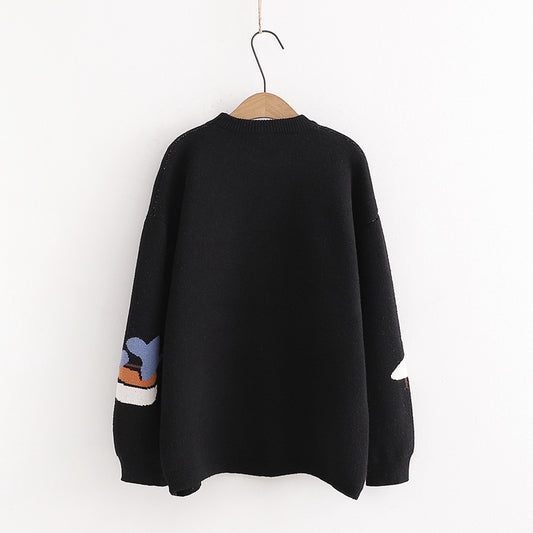 Suéter Tejido Coreano Suelto para Adolescentes - Otoño e Invierno - Image 2