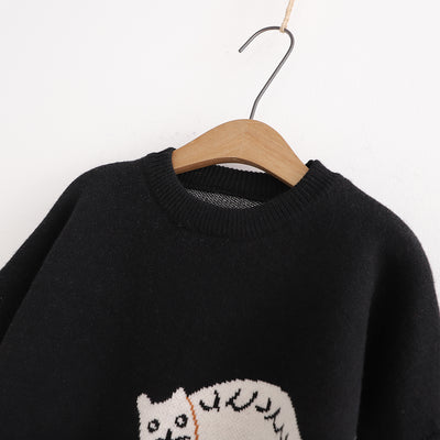 Suéter Tejido Coreano Suelto para Adolescentes - Otoño e Invierno - Image 6