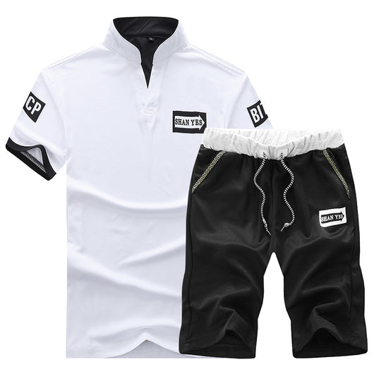 Conjunto Deportivo Casual de Dos Piezas - Camiseta V-Neck para Hombre - Image 5