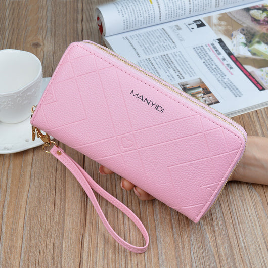 Cartera Teléfono de Gran Capacidad con Diseño en Relieve