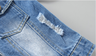 Chaqueta Vaquera Infantil con Parches - Abrigo de Manga Larga - Image 13
