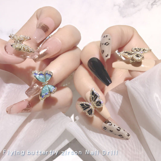 Joyería de Uñas con Mariposas Móviles y Efecto Brillante - Image 2