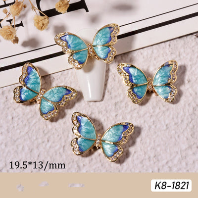 Joyería de Uñas con Mariposas Móviles y Efecto Brillante - Image 4