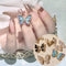 Joyería de Uñas con Mariposas Móviles y Efecto Brillante