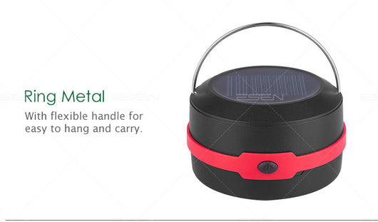 Lámpara Solar LED Portátil para Camping con Carga USB y Diseño Plegable - Image 6