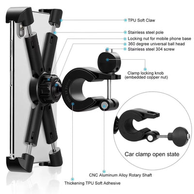 Soporte Universal para Teléfono y Tablet en Motocicleta y Bicicleta - Image 3