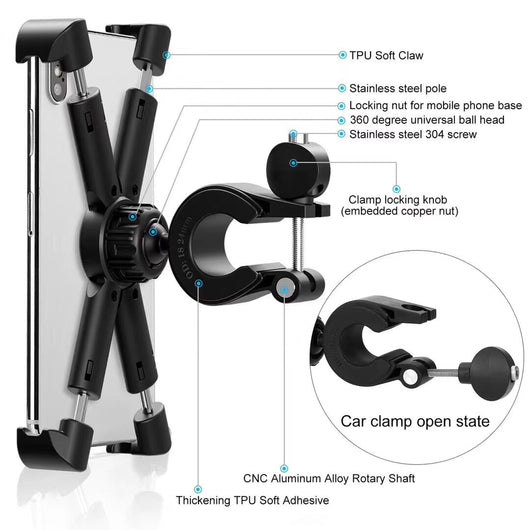 Soporte Universal para Teléfono y Tablet en Motocicleta y Bicicleta - Image 3