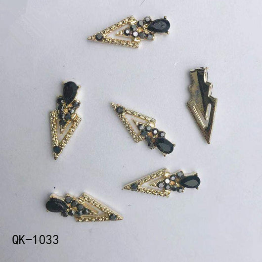 Decoraciones de Uñas Metálicas con Perlas Agua y Diamantes Arcoíris - Image 37