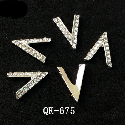Decoraciones de Uñas Metálicas con Perlas Agua y Diamantes Arcoíris - Image 19