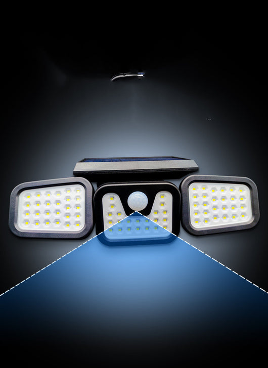 Lámpara Solar Giratoria 360° para Exteriores - Luz de Pared Triple Ajustable - Image 10
