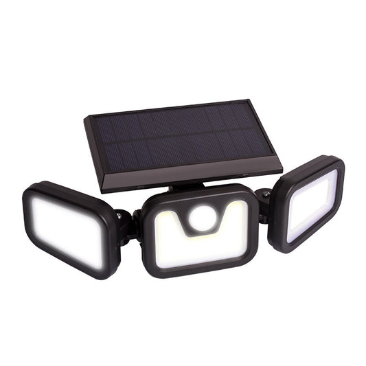 Lámpara Solar Giratoria 360° para Exteriores - Luz de Pared Triple Ajustable