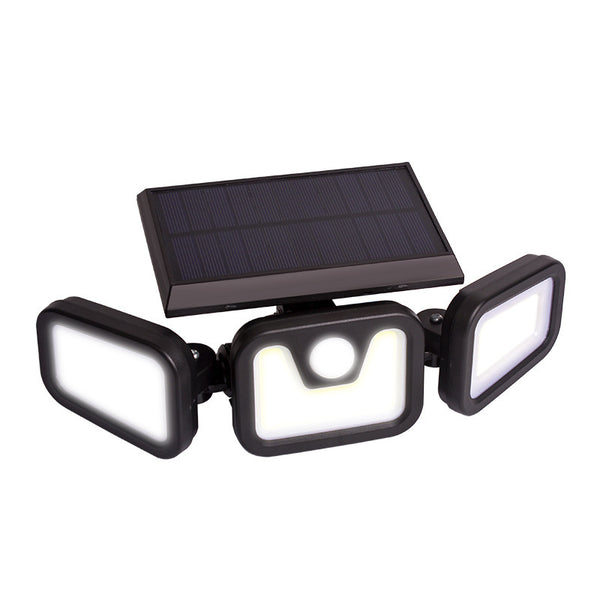 Lámpara Solar Giratoria 360° para Exteriores - Luz de Pared Triple Ajustable