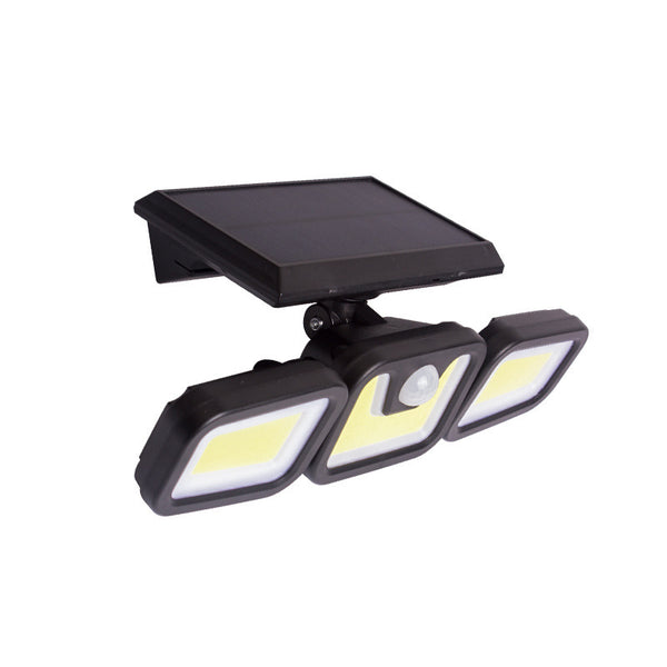 Lámpara Solar Giratoria 360° para Exteriores - Luz de Pared Triple Ajustable