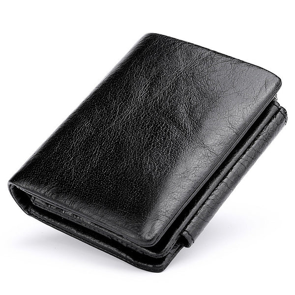 Monedero Retro de Cuero Genuino con Cierre de Hebilla Plegable - Image 7
