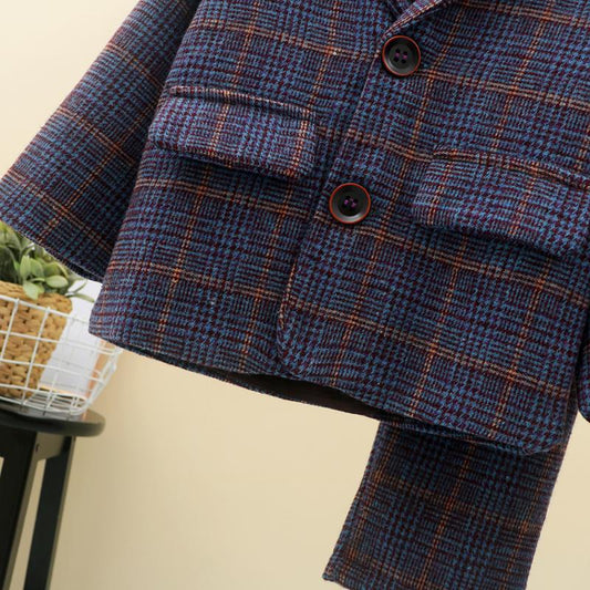 Traje Formal Infantil Estilo Británico Coreano Otoño - Conjunto de Dos Piezas