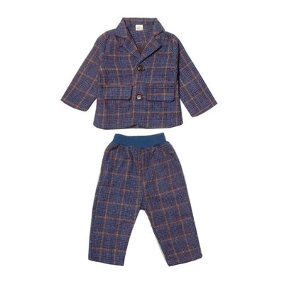 Traje Formal Infantil Estilo Británico Coreano Otoño - Conjunto de Dos Piezas - Image 4