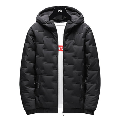 Chaqueta Corta de Algodón con Capucha para Hombre - Image 13