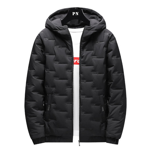 Chaqueta Corta de Algodón con Capucha para Hombre - Image 3