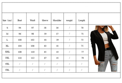 Blazer Ejecutivo Mujer Primavera-Otoño Slim Ajustado Manga Larga - Image 6