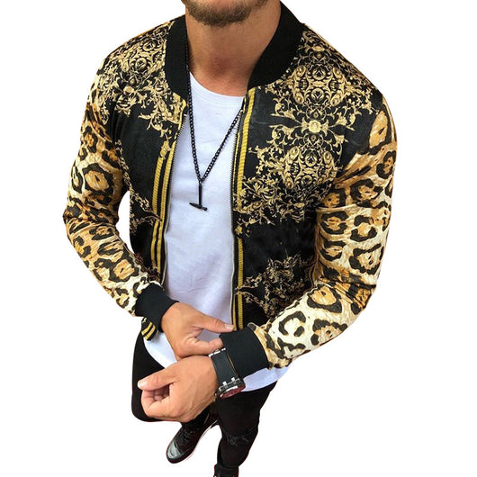 Chaqueta Casual Estampado Leopardo Slim Fit para Hombre - Estilo Europeo - Image 5