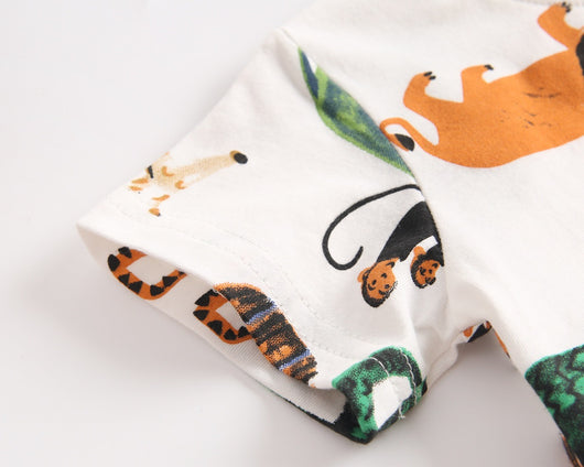 Conjunto de Verano para Niño: Camiseta y Pantalones Cortos Estampado Animal - Image 10