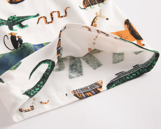 Conjunto de Verano para Niño: Camiseta y Pantalones Cortos Estampado Animal - Image 13