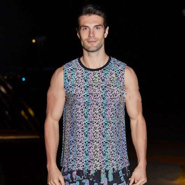 Chaleco Deportivo Reflectante para Hombre - Top Sin Mangas para Correr y Fitness