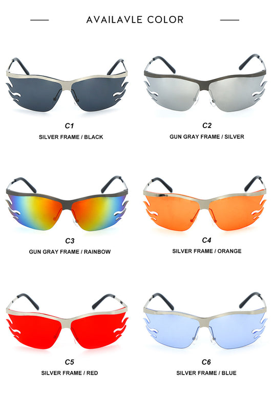 Gafas de Sol Deportivas Espejo Llama para Ciclismo y Actividades Outdoor - Image 2