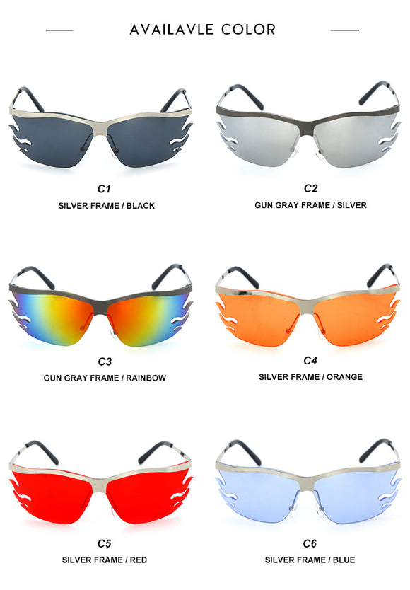 Gafas de Sol Deportivas Espejo Llama para Ciclismo y Actividades Outdoor