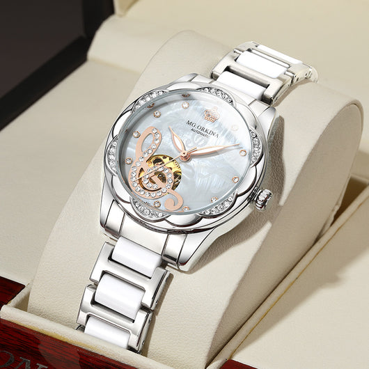 Reloj Mecánico de Lujo para Mujer con Cerámica Premium - Image 5