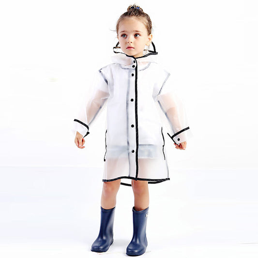 Impermeable Transparente para Niños - Abrigo Lluvia Unisex Poliéster